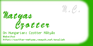 matyas czotter business card